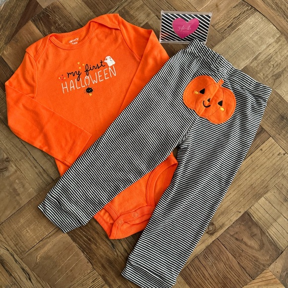 🎃 Carter Baby Carter's 2-Piece Bodysuit & Bottoms My First Halloween Set NWT - Picture 5 of 5